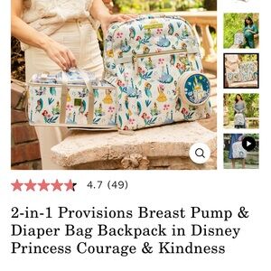 Disney Princess Diaper Bag Backpack Set